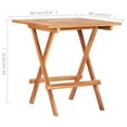 thumbnail image 4 of vidaXL 3 Piece Bistro Set with Green Cushions Solid Teak Wood, 4 of 5