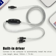 MIDI Cable, MIDI To USB Cable, Cord Keyboard USB MIDI Cable For True Plug & Play