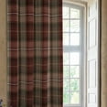 thumbnail image 3 of 100% Blackout Plaid Curtains Modern Window Panels Checkered Tartan Curtains for Living Room Bedroom Christmas Red Green 26"W x 45"L (Pack of 2), 3 of 6