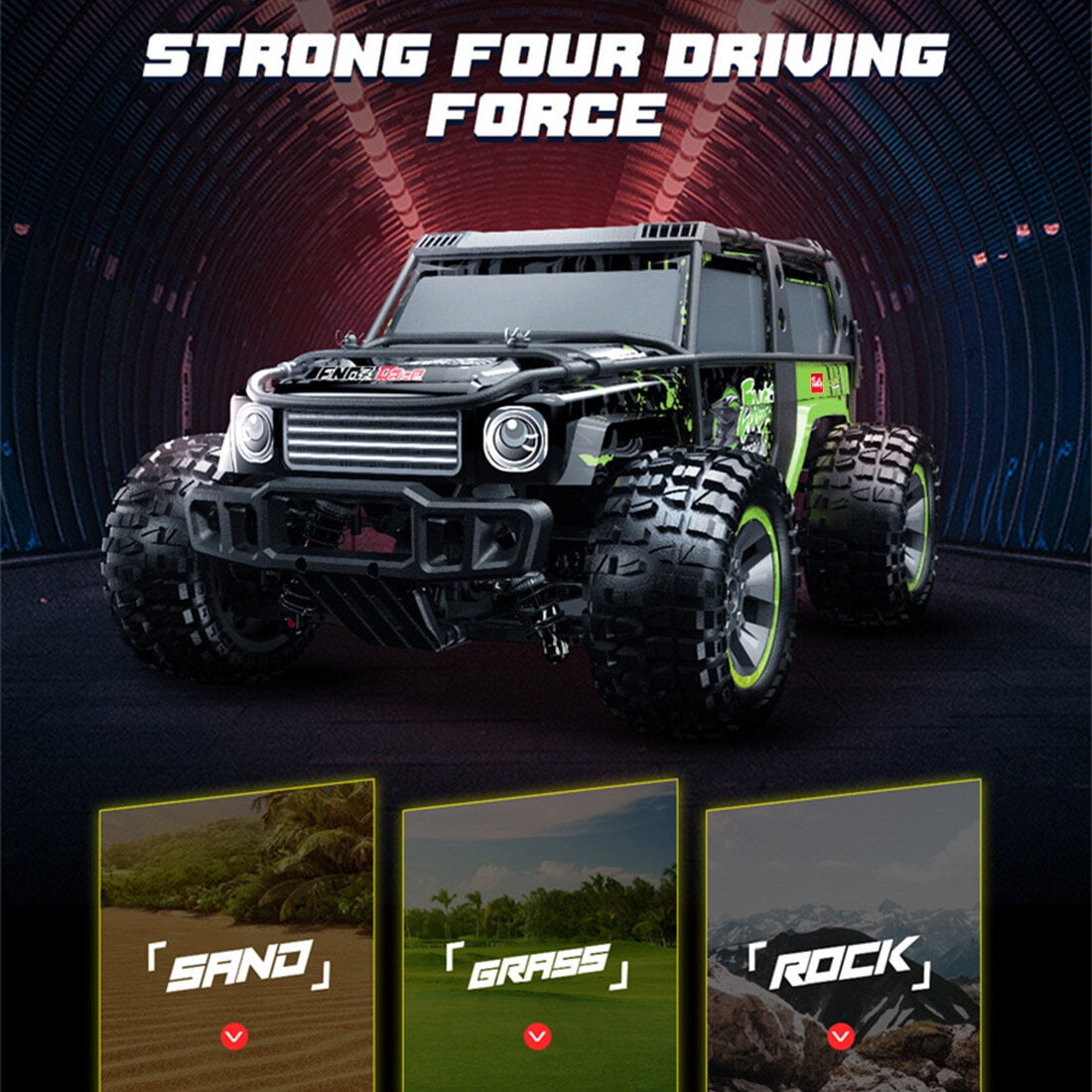 1/10 Scale Brushless High-Speed RC Car, 2.4G 4WD 65KM/H Off-Road Remote Control Climbing Car with Waterproof ESC, RTR Version for Adults