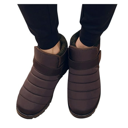 

NECHOLOGY Girls Snow Boots Size 8 Womens Couple Men Women Winter Flat Water Velvet Warm Short Snow Womens Hunting Boots Brown 7.5