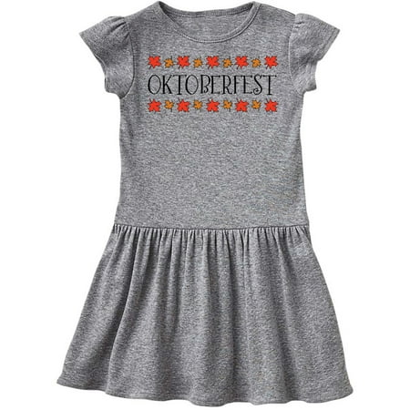 

Inktastic Oktoberfest with Orange Leaves Gift Toddler Girl Dress