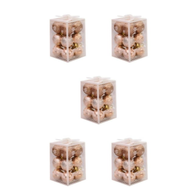 Wweixi 12pcs Glitter Baubles For Home Decor Wide Application And Easy To Ornaments Champagne 5Set