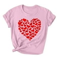 thumbnail image 3 of VKOYWKM Love Heart T Shirts Women Valentines Day Shirts Love Graphic Tees Short Sleeve Casual Crew Neck Holiday Tops Romantic Valentines Day Gifts Shirt, 3 of 6