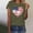 Army Green, variant on SOOMLON American Flag Tops for Women Trendy Summer Heart 4th of July Shirts Crew Neck Patriotic Tops Short Sleeve Personalized T-Shirt Striped Stars Tee Blouse Clothes