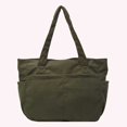 thumbnail image 2 of Bolso Con Asa Superior Mano Mujer Pana Bolsillos Múltiples Tipo Cartera Sólido, 2 of 9