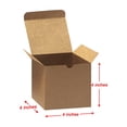 thumbnail image 2 of Cajas de regalo Bonfasvo, 30 unidades, 10 x 10 x 10 cm, papel kraft marrón, 2 of 7