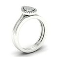 thumbnail image 2 of 1/4Ct TDW Diamond S925 Sterling Silver Pear Shape Cluster Halo Bridal Set (I-J, I2), 2 of 4