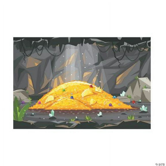 Treasure Hunt VBS Cave Backdrop, Birthday, Party Decor, 3 Pieces