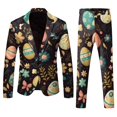 thumbnail image 4 of JHLZHS Rave Outfits for Men Neon Green Mens Easter 3D Digital Printed Suit Set Light Business Suit Jacket Suit Suit Rave Outfits for Men Shorts Men Workout Clothes Make You Sweat, 4 of 6