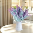 thumbnail image 4 of Flocked Artificial Lavender Bouquets, Faux Lavender Plants, Home Decor Flowers for Living Room, Table, Shelf, Bathroom, No Maintenance Needed, 4 of 6