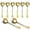 Gold, variant on Dtwnek Set of 6 Stainless Steel Soup Spoon, Silverware Dishwasher Round Spoons Flatware Set, Silver