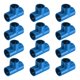 thumbnail image 1 of Uxcell 12Pcs Conector de Tee de 1/2" 3 Vías, Accesorios de Esquina de Grado de Construcción de Muebles para Estructura de Soporte de Jardín, Conexión de Carpa, Azul, 1 of 6