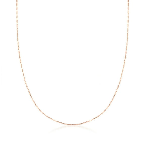 Ross-Simons 0.7mm 14kt Rose Gold Rope-Chain Necklace, Women's, Adult