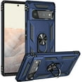 thumbnail image 1 of [PST] Google Pixel 7 (6.3") 2022 Kickstand Rotating Ring Case, Heavy Duty Hybrid Shock Absorption Rugged Hard Phone Case Cover, 1 of 3