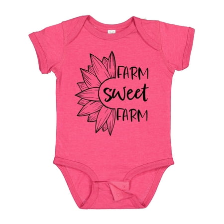 

Inktastic Farm Sweet Farm Sunflower Gift Baby Boy or Baby Girl Bodysuit