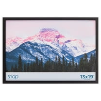 Snap Wood Wall Mount Photo Picture Poster Frame with Hanging Hardware, 13" x 19" - Black