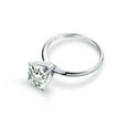 thumbnail image 3 of Gem Stone King 14K White Gold 1.85 Ct Round Green Prasiolite Women Solitaire Engagement Ring, 3 of 6