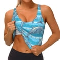 thumbnail image 4 of Lsque Dolphin Printed Women'S Sports Bra, Compression, Moisture Wicking, High-Impact Sports Bra For Women,Supportive sports bra-XX-Large, 4 of 9