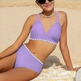 thumbnail image 3 of Girls Swimsuit Adjustable Double Strap Design Print Bikini Set with Swim Bottoms 2 Piece Bathing Suits for Girls 7-16 Years, 3 of 5