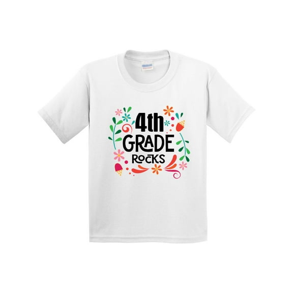Inktastic 4th Grade Rocks Back to School Youth T-Shirt