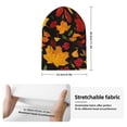 thumbnail image 2 of Yiaed Autumn Maple Leaves A Print Winter Beanie for Men Women, Fleece Lined Beanie Soft Warm Knit Hat Ski Stocking Cuffed Ca, 2 of 6