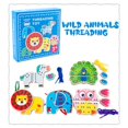 thumbnail image 1 of Wooden Lace Animal Threading Toy Preschool Learning Educational Toy Gift Set, 1 of 8