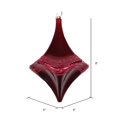 thumbnail image 2 of Vickerman MT194065D 8 in. Burgundy Candy Glitter Drop Ornament, 2 of 3