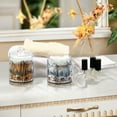 thumbnail image 4 of Yayeee 4 Pack Qtip Holder Bathroom Cotton Swab Canister with Lid Clear Dispenser Set, Winter Village, 4 of 6