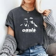 thumbnail image 3 of Oasis Photo Stencil Navy T-Shirt Unisex, Sizes S-5XL, Tbun, 3 of 5