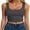Charcoal, variant on ANRABESS Crop Tops for Women Square Neck Sleeveless Ribbed Tank Tops Slim Fitted Basic Tee Shirts Cami Summer Clothes White XS