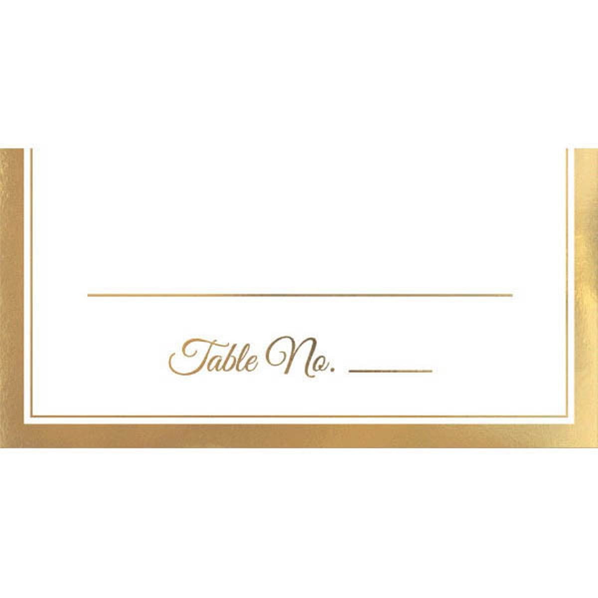 Amscan 20 Gold Border Place Cards - Pack of 20 Regarding Amscan Templates Place Cards