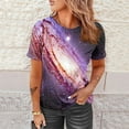 thumbnail image 2 of Penkiiy Galaxy Printed Shirt,Women's Shirts Unisex 3D Graphic Print Fashion T-Shirts for Adults Teens Novelty Casual Tee Tops L Multicolor, 2 of 6