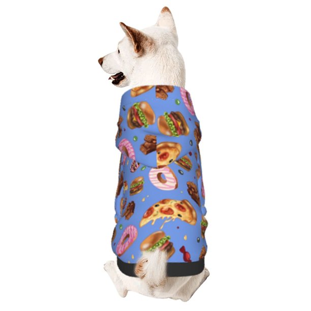 Balery Fastfoods Sudadera con Capucha para Perros Pequeños – Ropa para Mascotas, Disfraz para Perros y Gatos, Ideal para Fiestas y Cosplay-X-Small