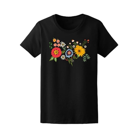 Cute Flowers Colorful Adornment Tee Women's -Image by Shutterstock