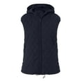 thumbnail image 6 of larppty Puffer Vest Women Sleeveless Zip Up Quilted Jackets with Pockets Fall Comfy Coats Winter Warm Lightweight Outerwear (Navy, XL), 6 of 6