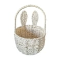 thumbnail image 3 of Cesta tejida de almacenamiento con asa, decoración de Pascua con Orejas de conejo, cesta trenzada de Pascua, cesta de mano para Baby Shower y niñas, 3 of 9