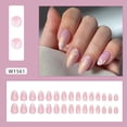 thumbnail image 3 of Yoyauz Coffin Pressed Nails Fake French Nails Full Coverage Acrylic Fake Nails for Ladies & Girls 30PCS（Pink）, 3 of 6