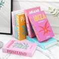 thumbnail image 2 of Libros decorativos coloridos para habitaciones, estilo vacaciones, libros falsos, adornos para mesa de café, decoración adicional para el hogar, 2 of 5