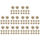 thumbnail image 1 of Adornos Cabezas Flores en Polvo Con Purpurina 15cm para Navidad (dorado) 10 Uds., 1 of 2