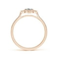 thumbnail image 2 of ANGARA Natural Princess-Cut Diamond Ring with Ornate in 14K Rose Gold for Women (Size-4.5mm| Color-I-J| Clarity-I1-I2) | April Birthstone, Anniversary, Jewelry Gift for Women | Natural Diamond Ring, 2 of 8