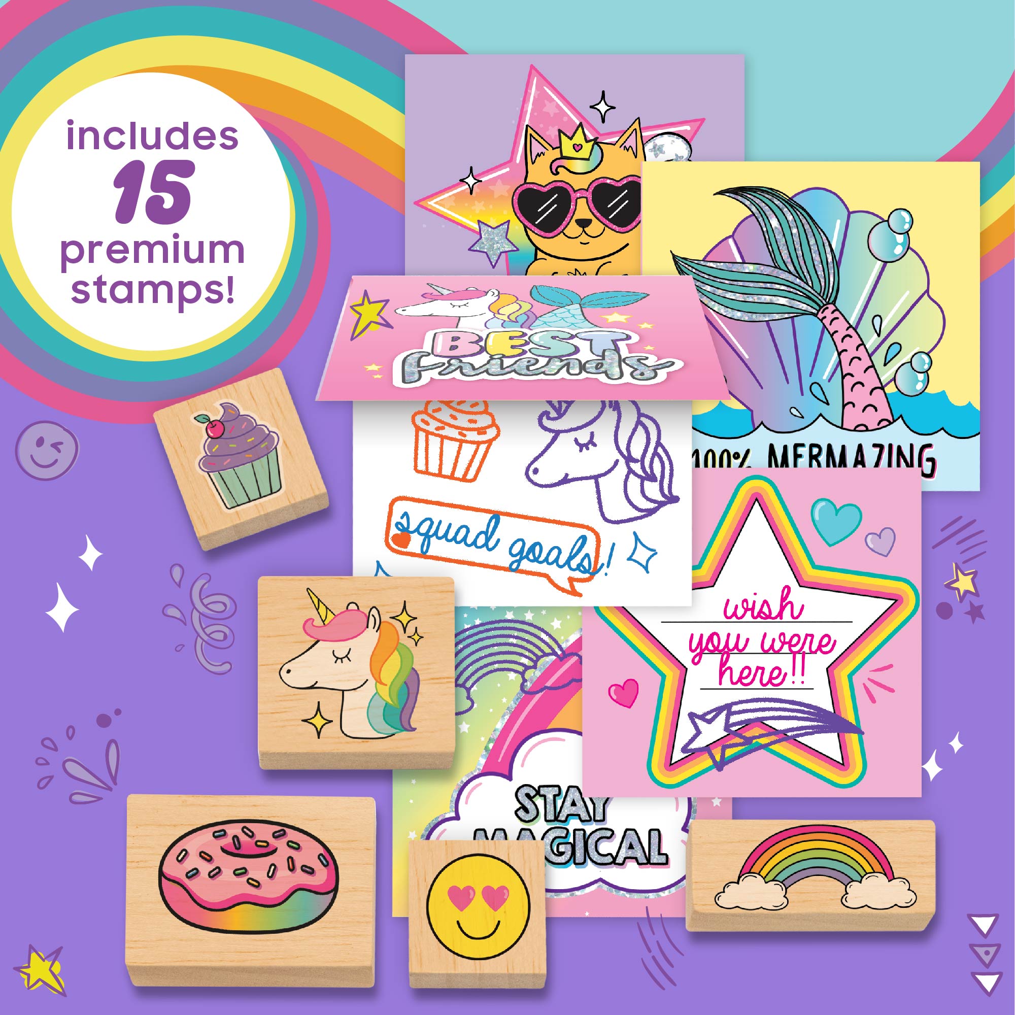 Just My Style Wooden Stamp Card Making Kit, 28 Pieces photo 7