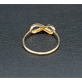 thumbnail image 2 of 10k Real Solid Yellow Gold Infinity Ring, 10k Solid Gold Women Dainty Ring, Infinity Symbol Gemstone Gold Ring for Women, Gift, Gold Ring (Ring size:7;), 2 of 3