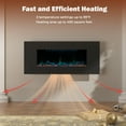 thumbnail image 2 of Mondawe 42 Inch Electric Fireplace with Bluetooth Speakers Ultra-Thin Wall Mounted Linear Fireplace Adjustable 8 Flame Colors Low Noise, Control by Button and Remote, 8h Timer, 2 of 10