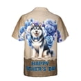 thumbnail image 2 of Siberian Husky Proud Dad Happy Father's Day Hawaiian Shirt Breathable Summer Unisex Merch Husky Dog Lover Gifts - 02008, 2 of 6