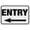 Warning Sign 2, variant on Entry Black And White (Left Arrow) Sign 8"x12" - Aluminum Tin Warning for Home Outdoor Garden, High-Visibility Directional Decor