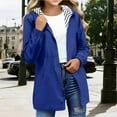 thumbnail image 4 of XXWXYD Manteau de Pluie Imperméable Léger pour Adolescentes à Fermeture Éclair, Coupe-Vent à Capuche, Poches Extérieures, Imperméable de Randonnée et de Camping, 4 of 7