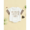 thumbnail image 2 of Baby Boys Romper Letter Print Contrast Color Short Sleeve Crew Neck Jumpsuits Summer Casual Clothes Infant Bodysuits, 2 of 8