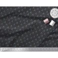 thumbnail image 3 of Soimoi Black Moss Georgette Fabric Alphabet Text Printed Craft Fabric by the Yard 42 Inch Wide, 3 of 3