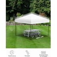 thumbnail image 3 of 10'x10' Pop up Canopy Tent with 210 D Oxford Fabric, Portable Instant Commercial Canopy Including 4Pcs Sidewalls 4 Stakes 4 Ropes 4 Sandbags for Farmers' Market, Patio, Outdoor, Camping-White, 3 of 5